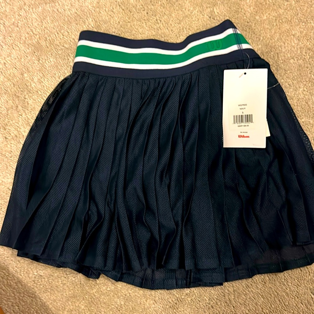 Wilson Kids Navy Skirt with Green and White Accents